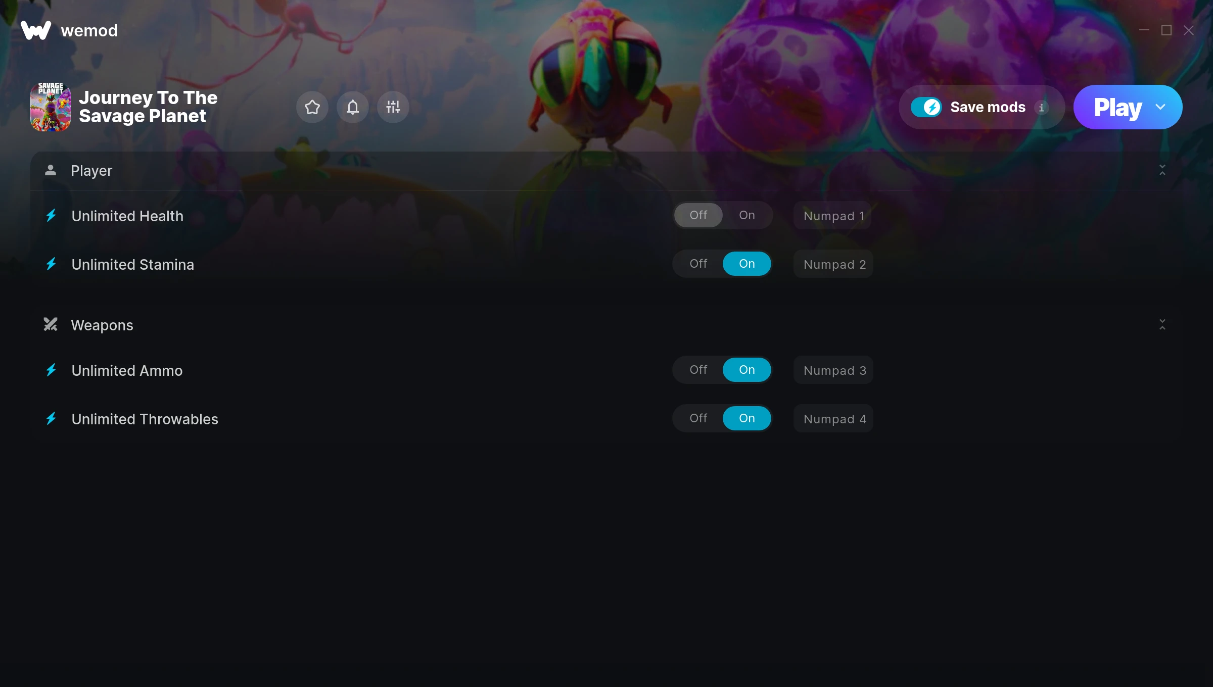 Journey To The Savage Planet Trainer screenshot