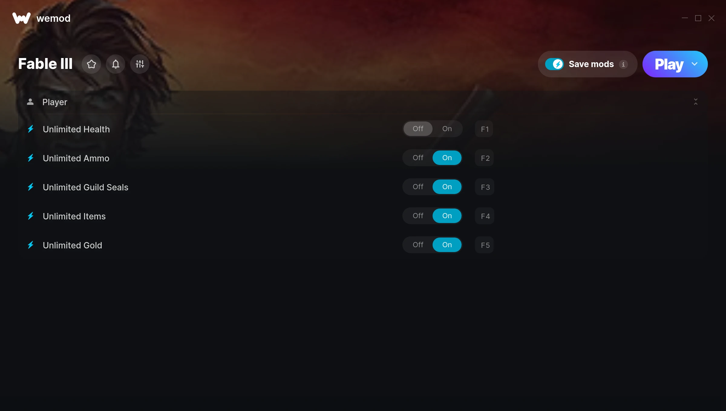 Fable III Trainer screenshot