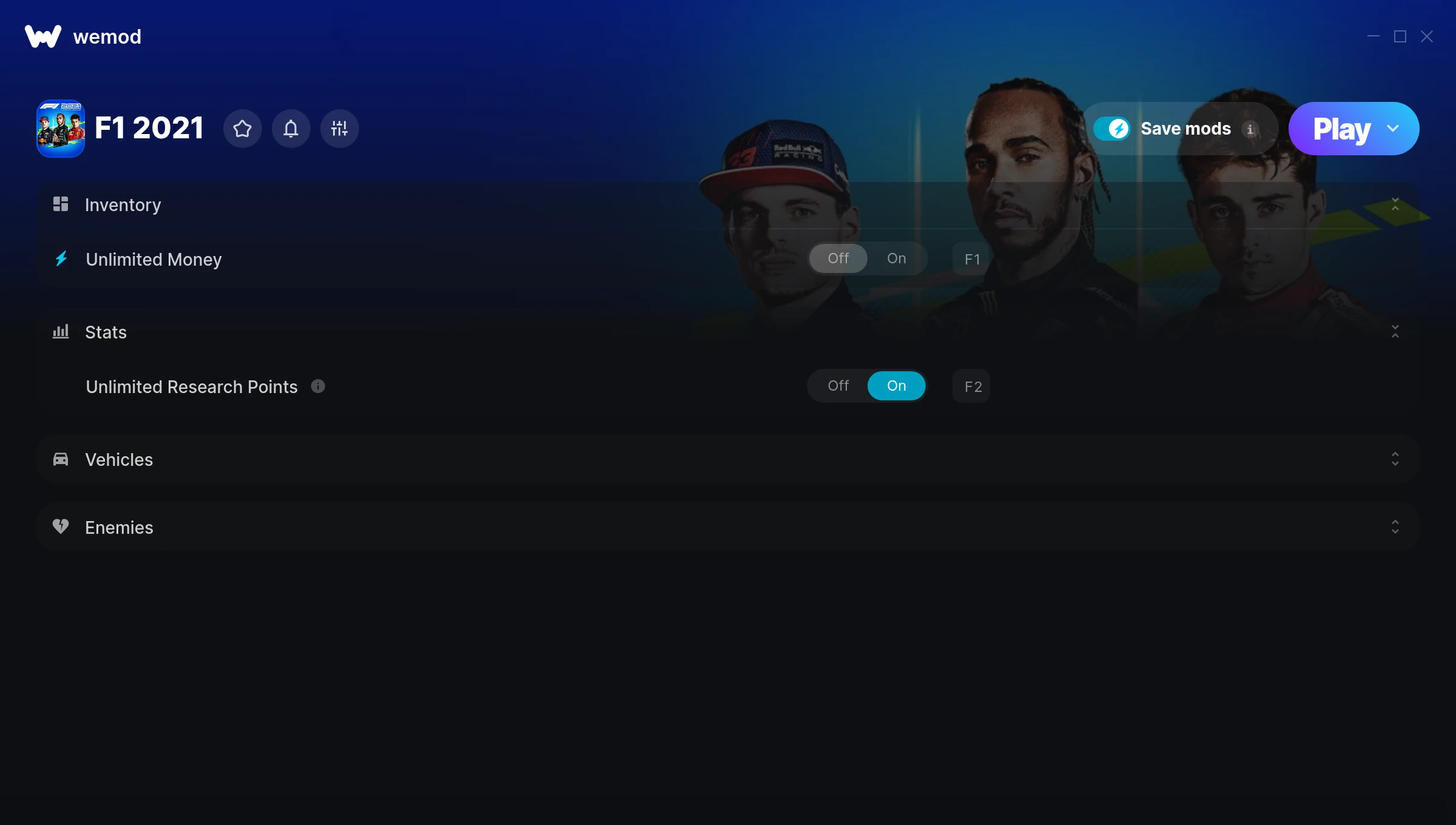 F1 2021 Trainer screenshot