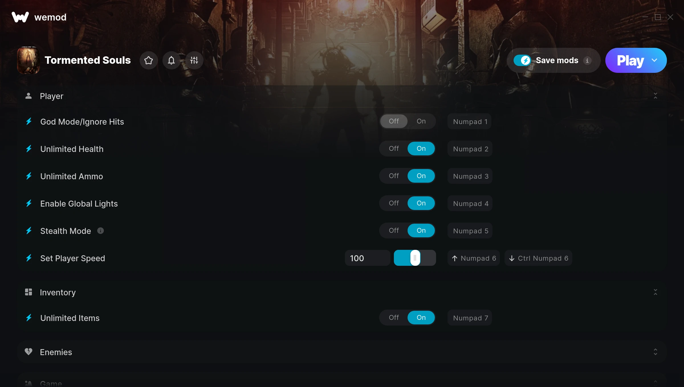 Tormented Souls Trainer screenshot