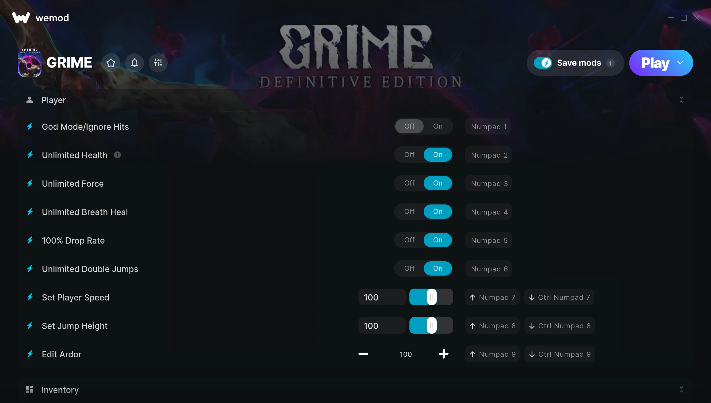 Grime Trainer screenshot