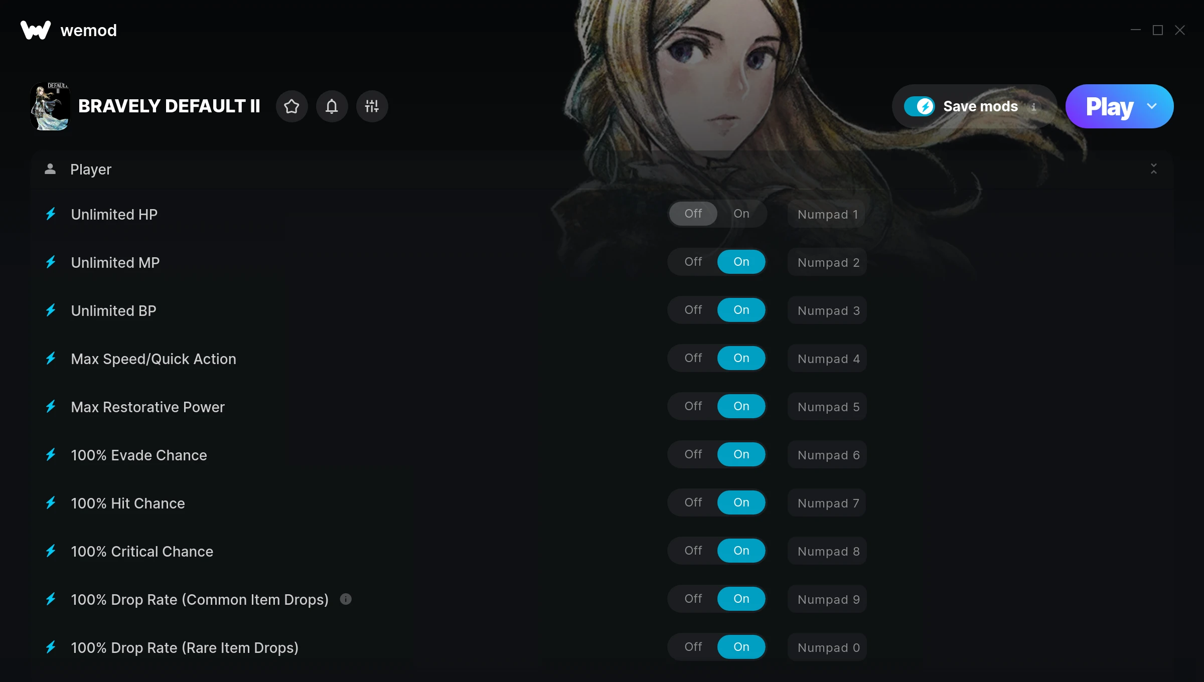 Bravely Default II Trainer screenshot