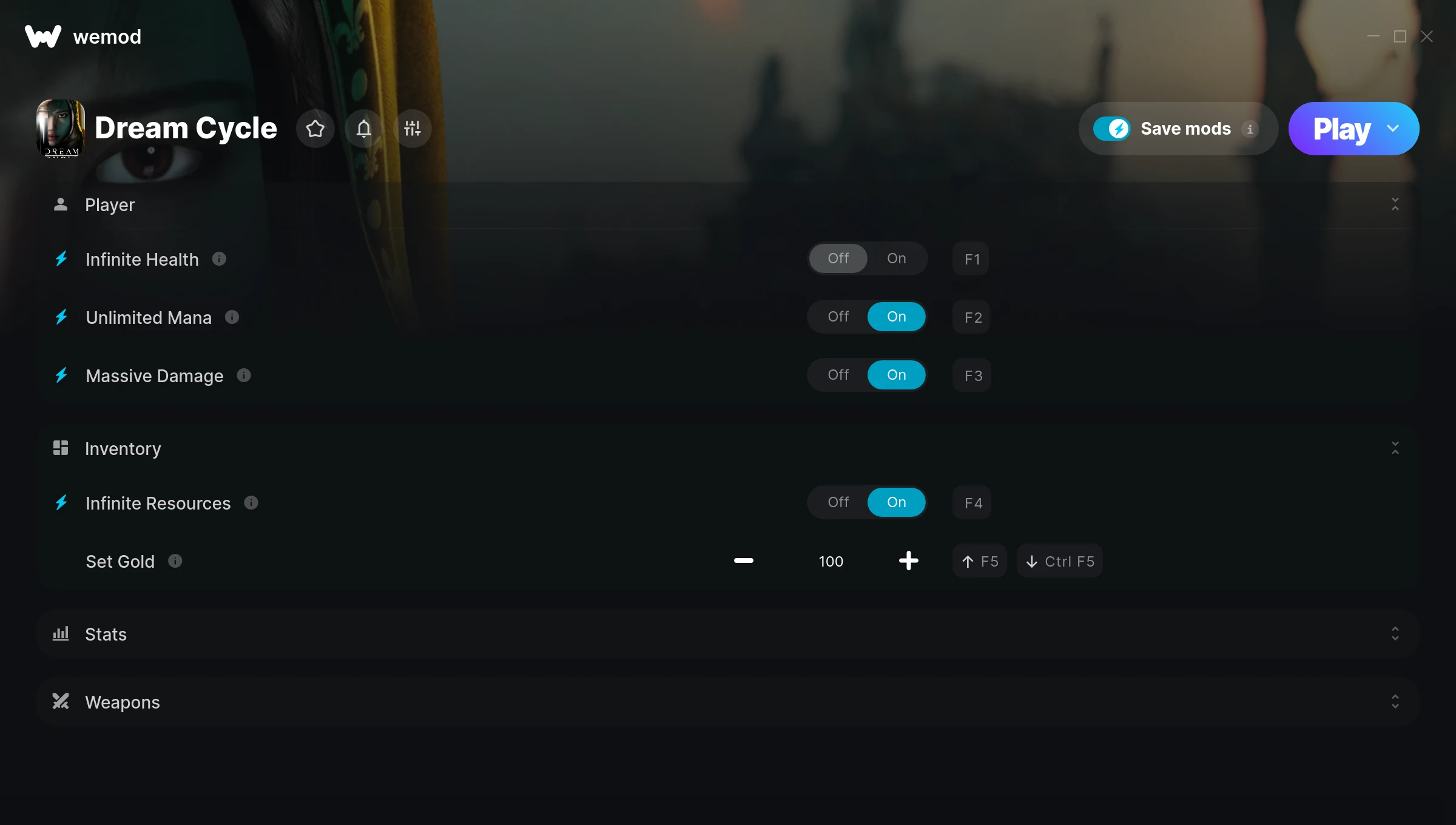 Dream Cycle Trainer screenshot
