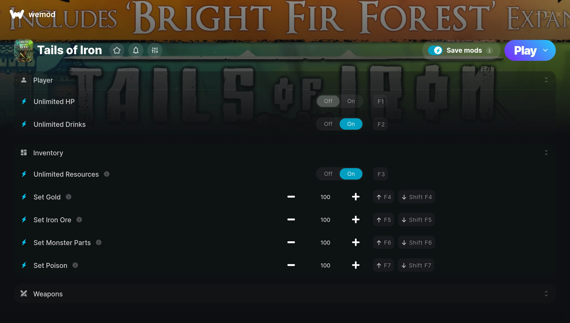 Tails of Iron Trainer screenshot