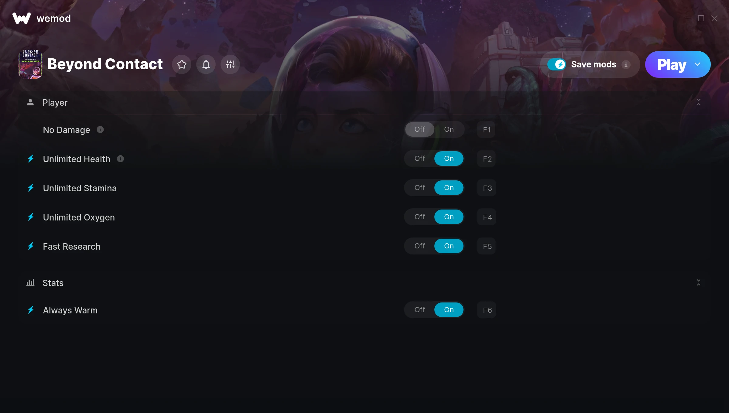 Beyond Contact Trainer screenshot