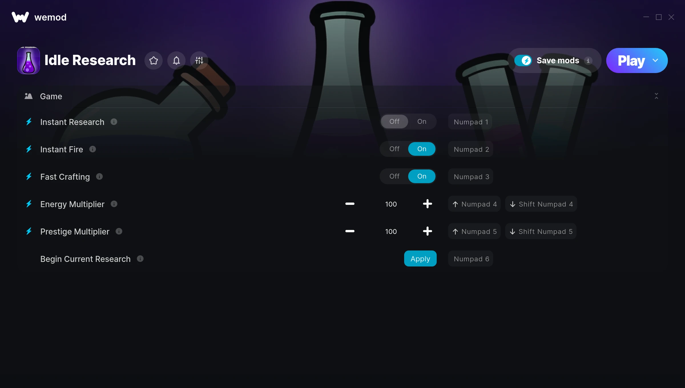 Idle Research Trainer screenshot