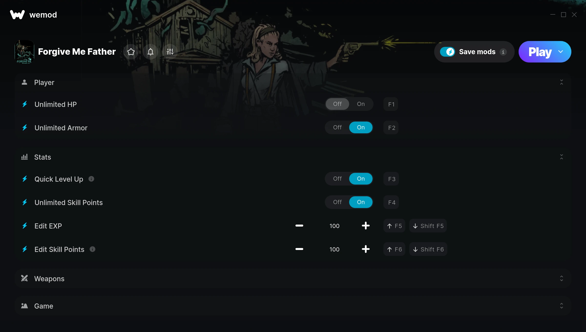 Forgive Me Father Trainer screenshot