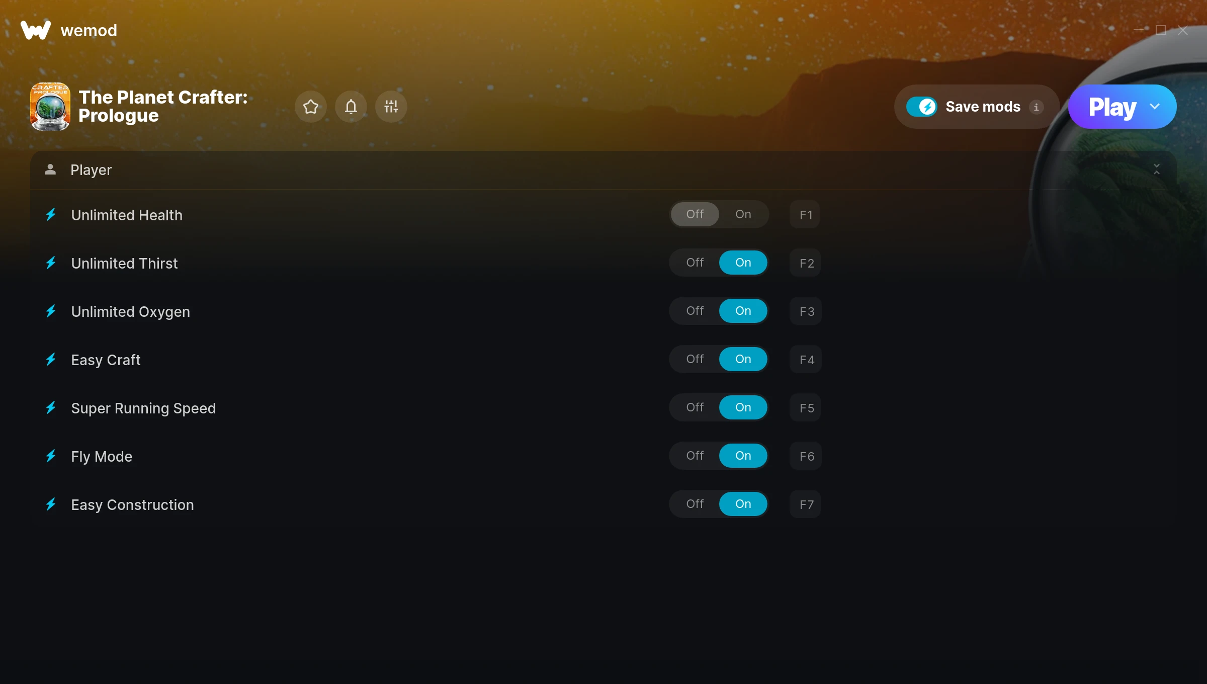 The Planet Crafter: Prologue Trainer screenshot