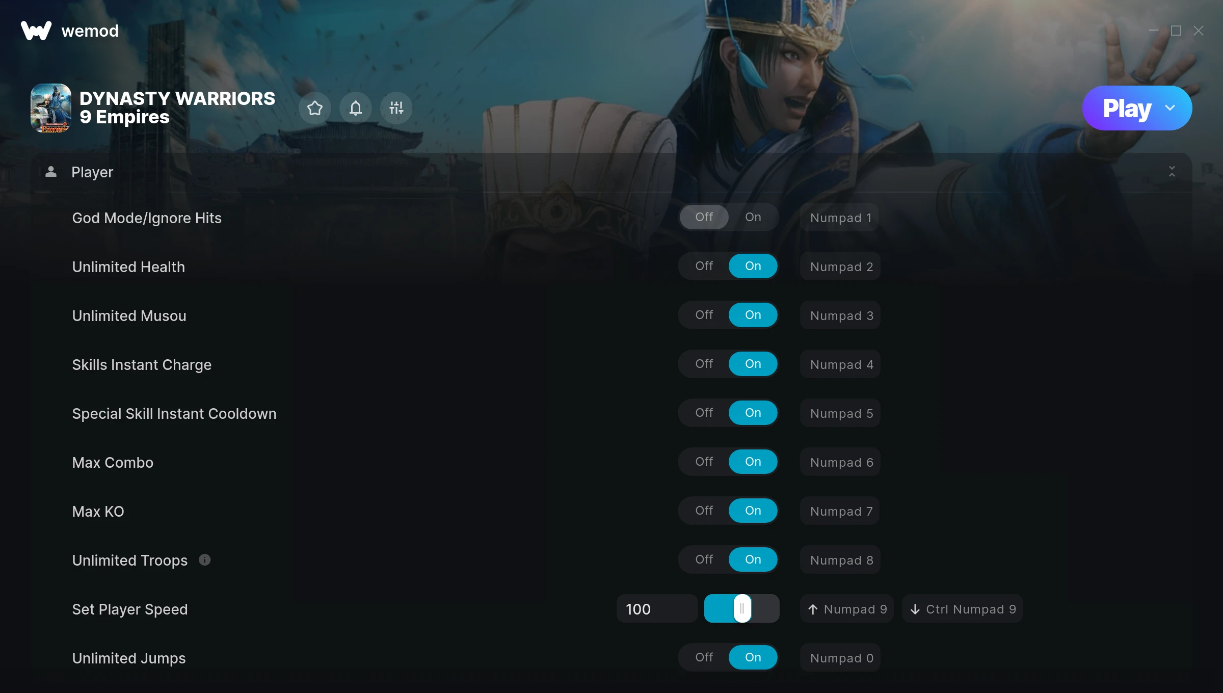 Dynasty Warriors 9 Empires Trainer screenshot