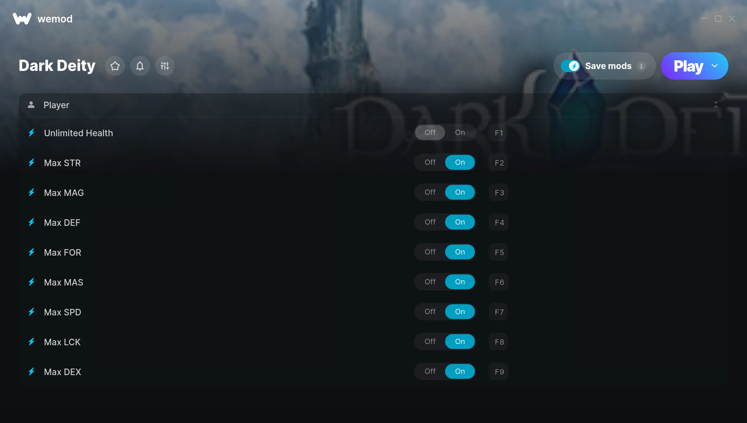 Dark Deity Trainer screenshot
