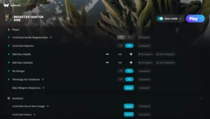 Monster Hunter Rise Trainer screenshot