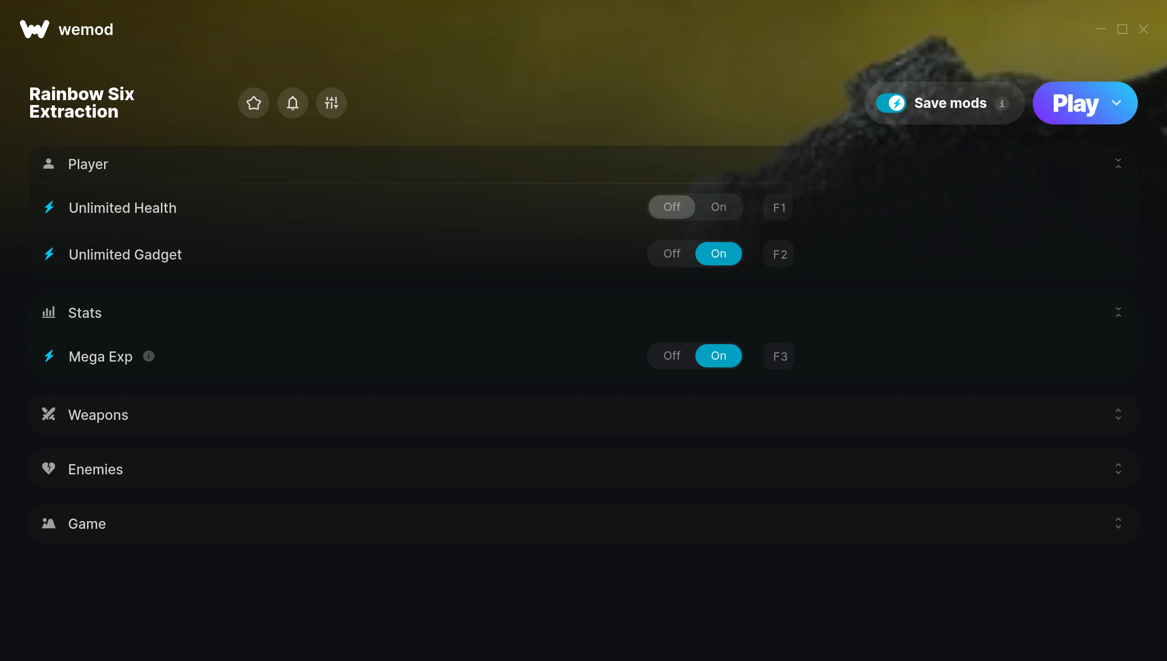 Rainbow Six Extraction Trainer screenshot