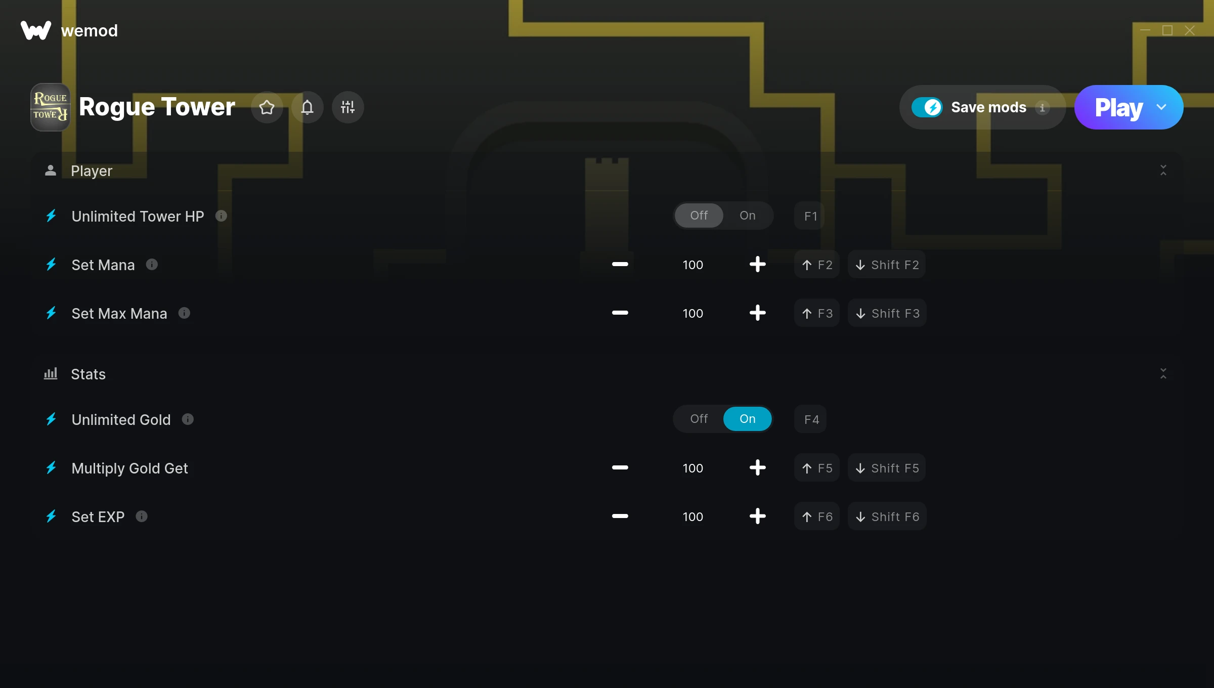 Rogue Tower Trainer screenshot