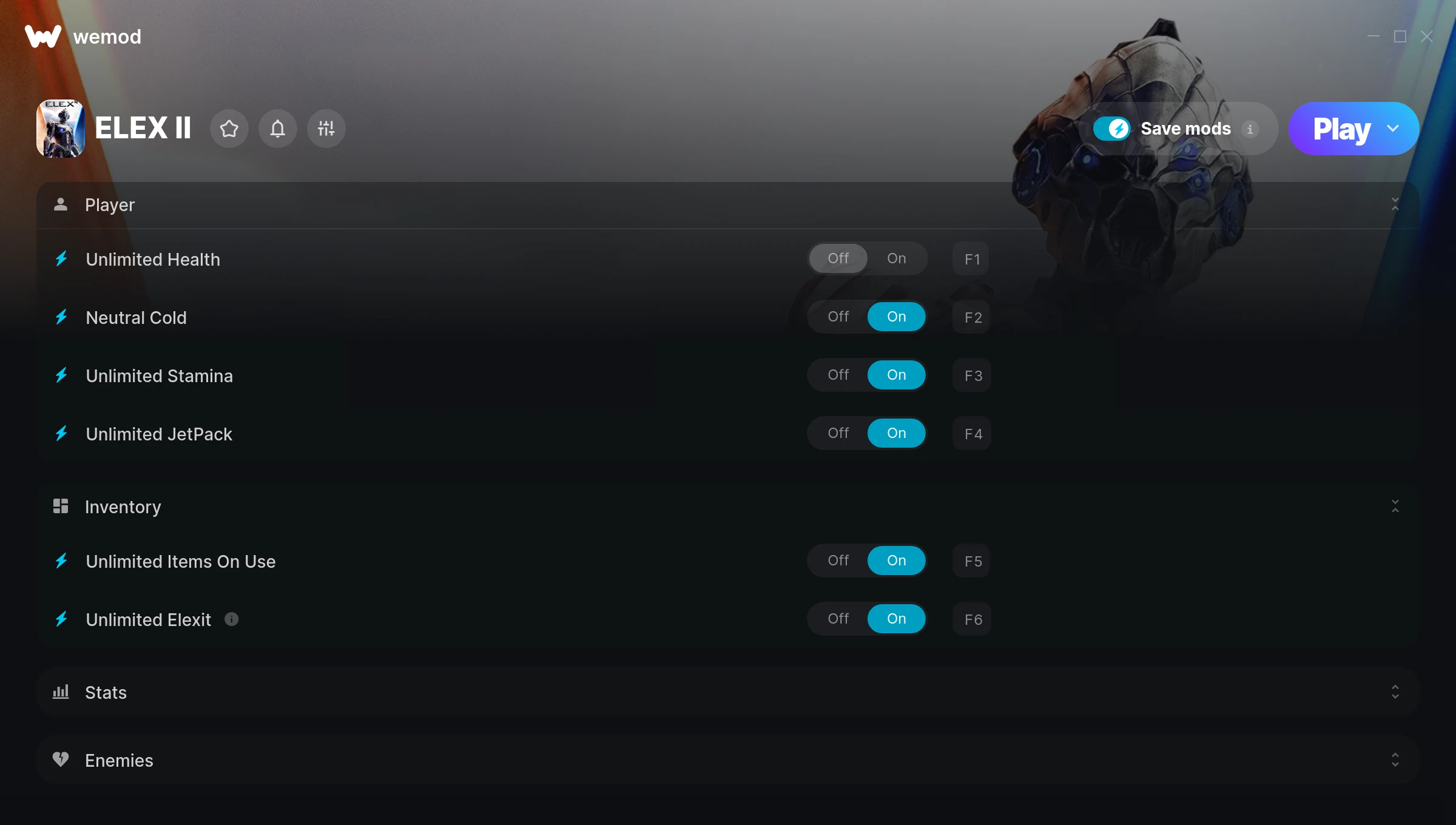 ELEX II Trainer screenshot
