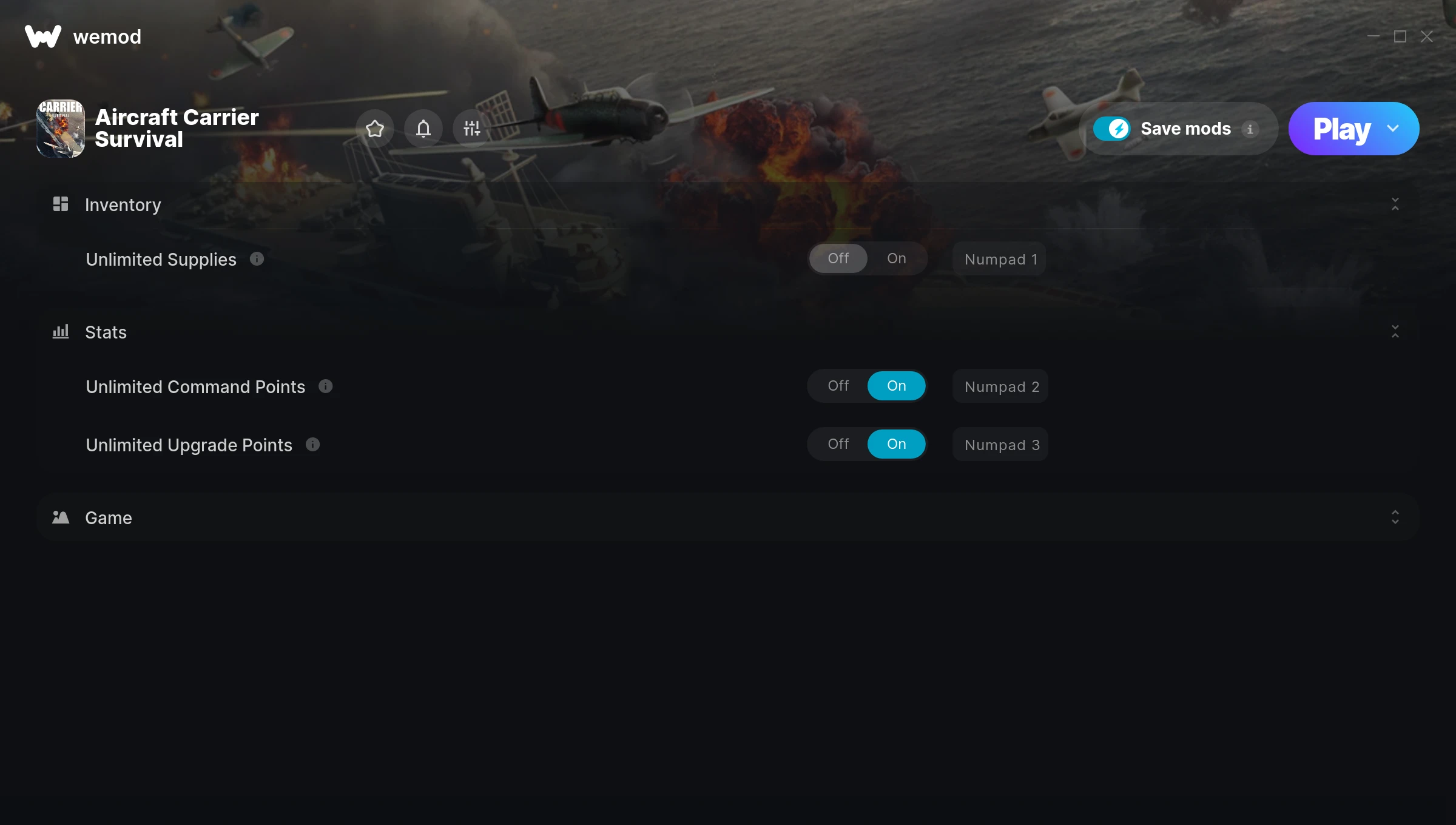 Aircraft Carrier Survival Trainer screenshot