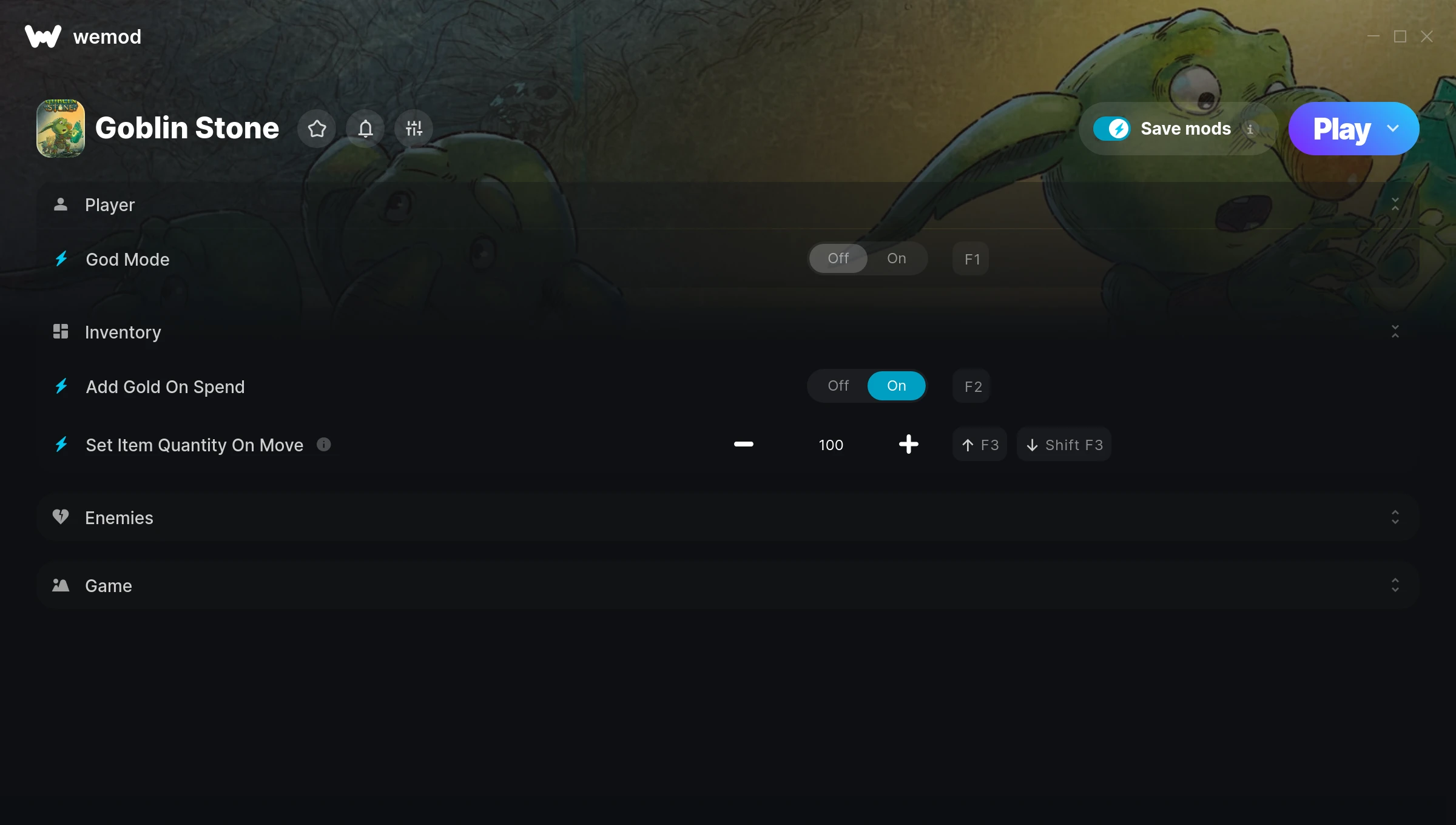 Goblin Stone Trainer screenshot