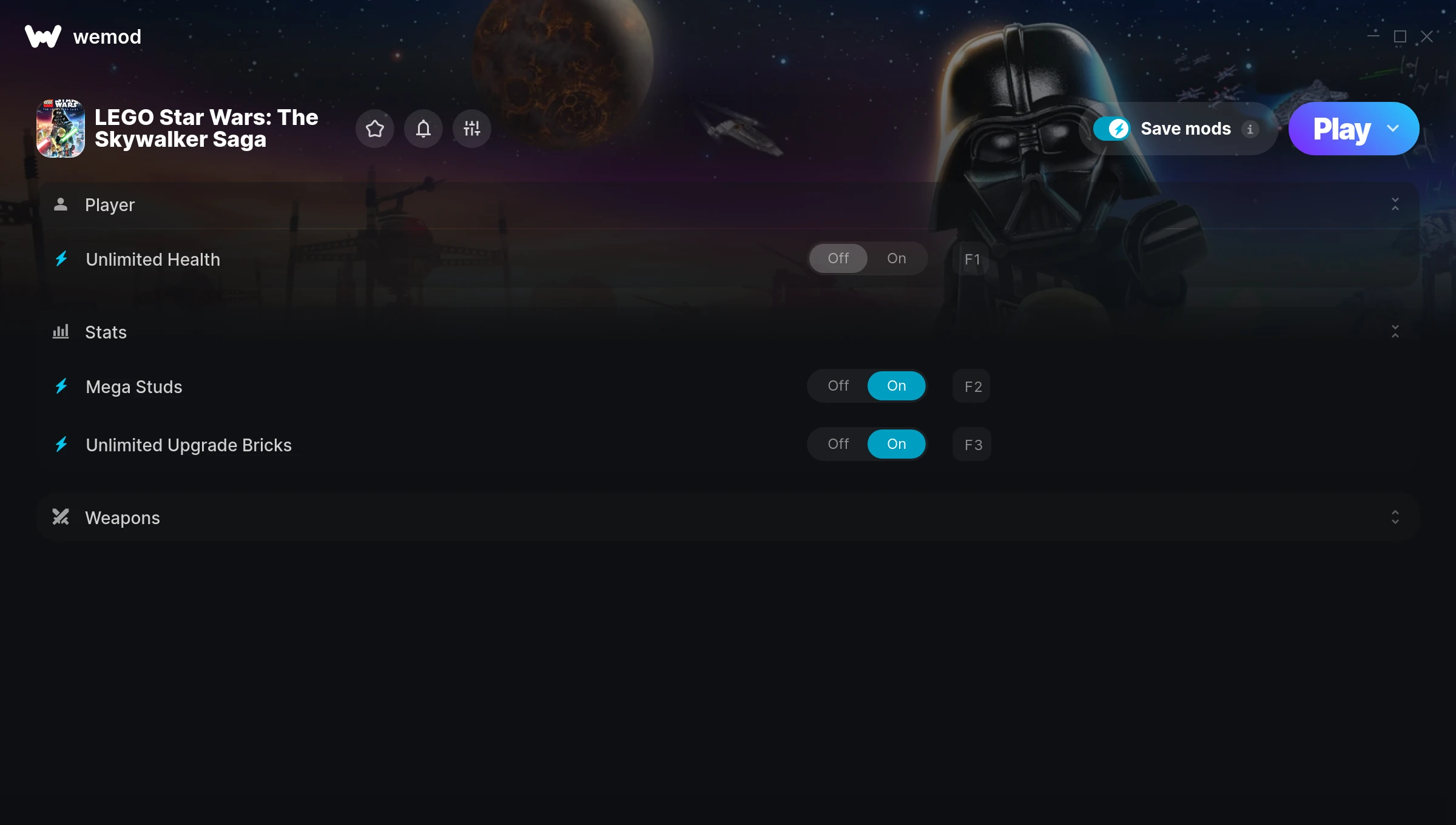 LEGO Star Wars: The Skywalker Saga Trainer screenshot