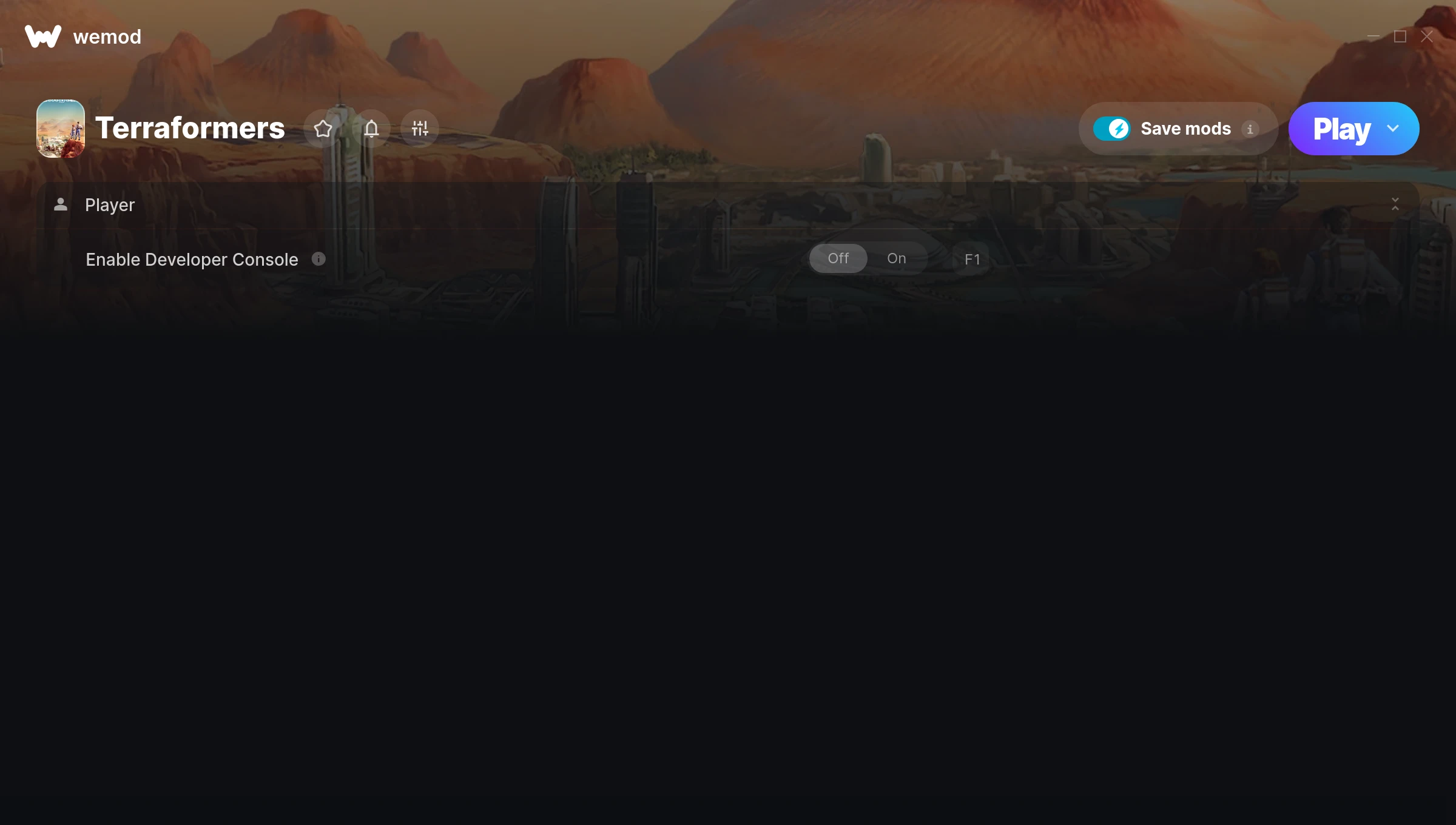 Terraformers Trainer screenshot
