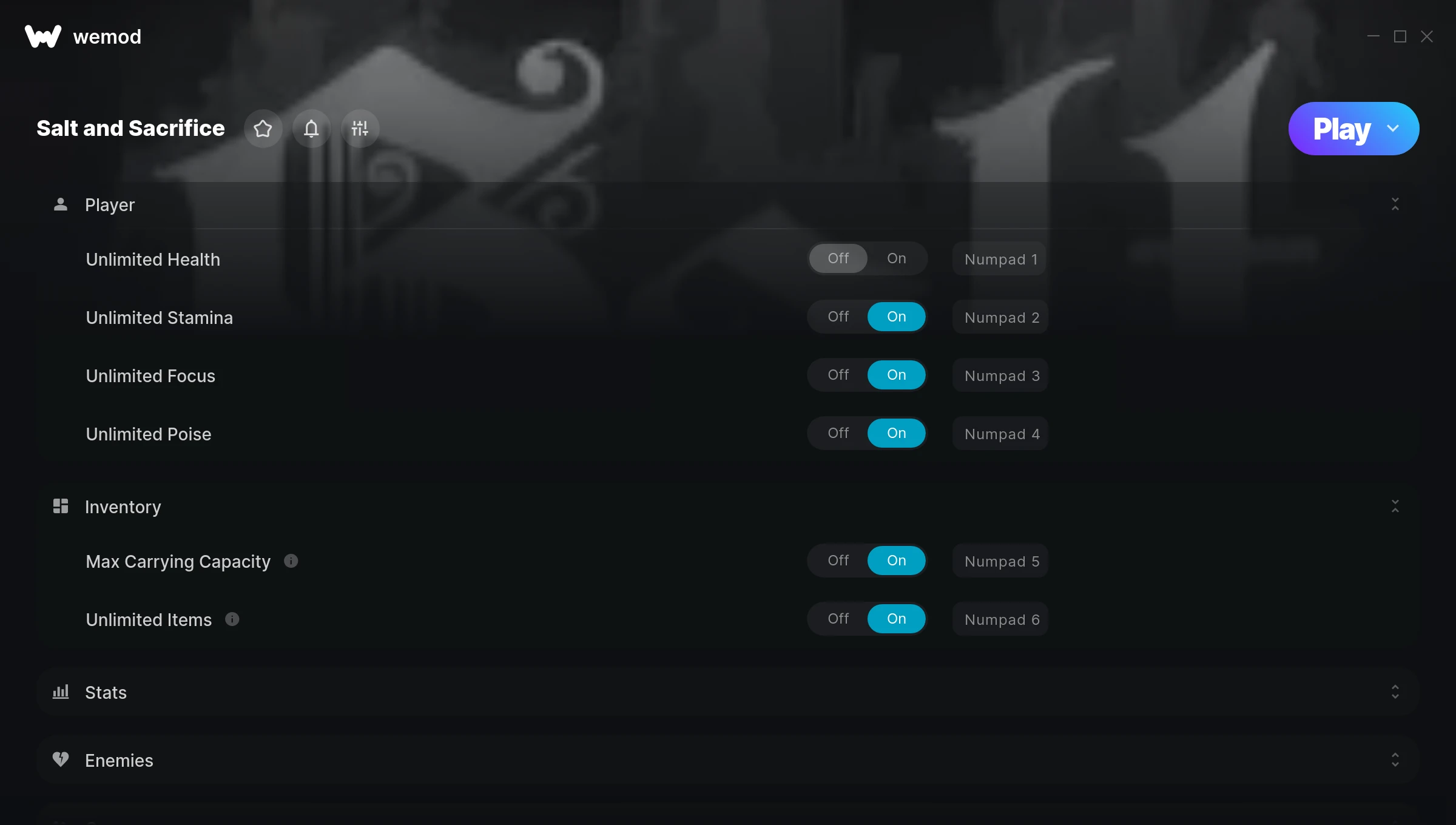 Salt and Sacrifice Trainer screenshot