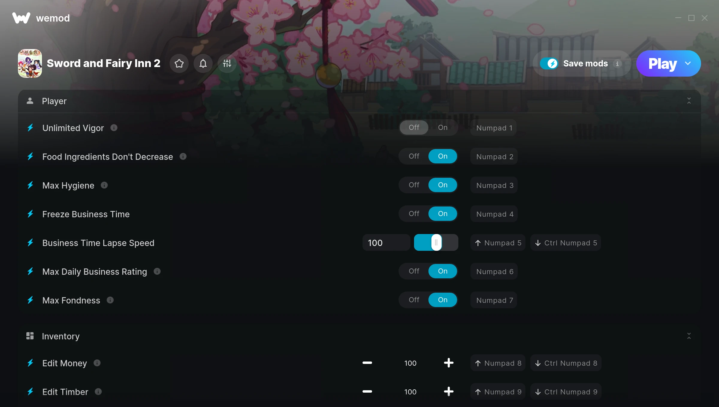 Sword and Fairy Inn 2 Trainer screenshot