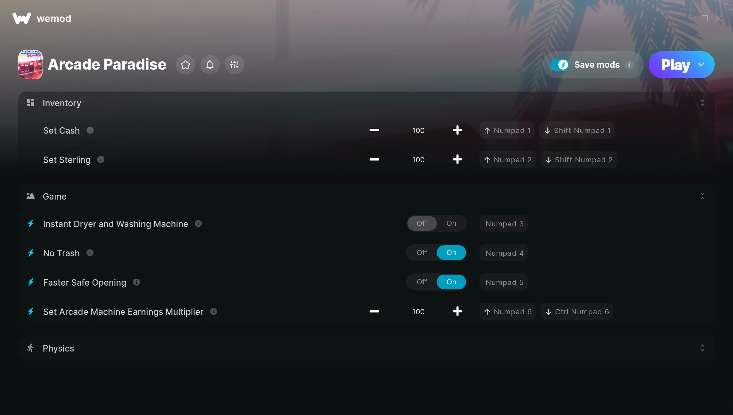 Arcade Paradise Trainer screenshot