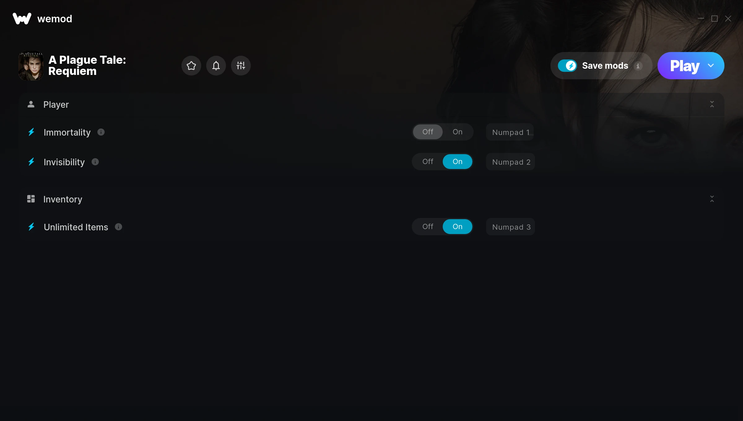 A Plague Tale Requiem Trainer screenshot