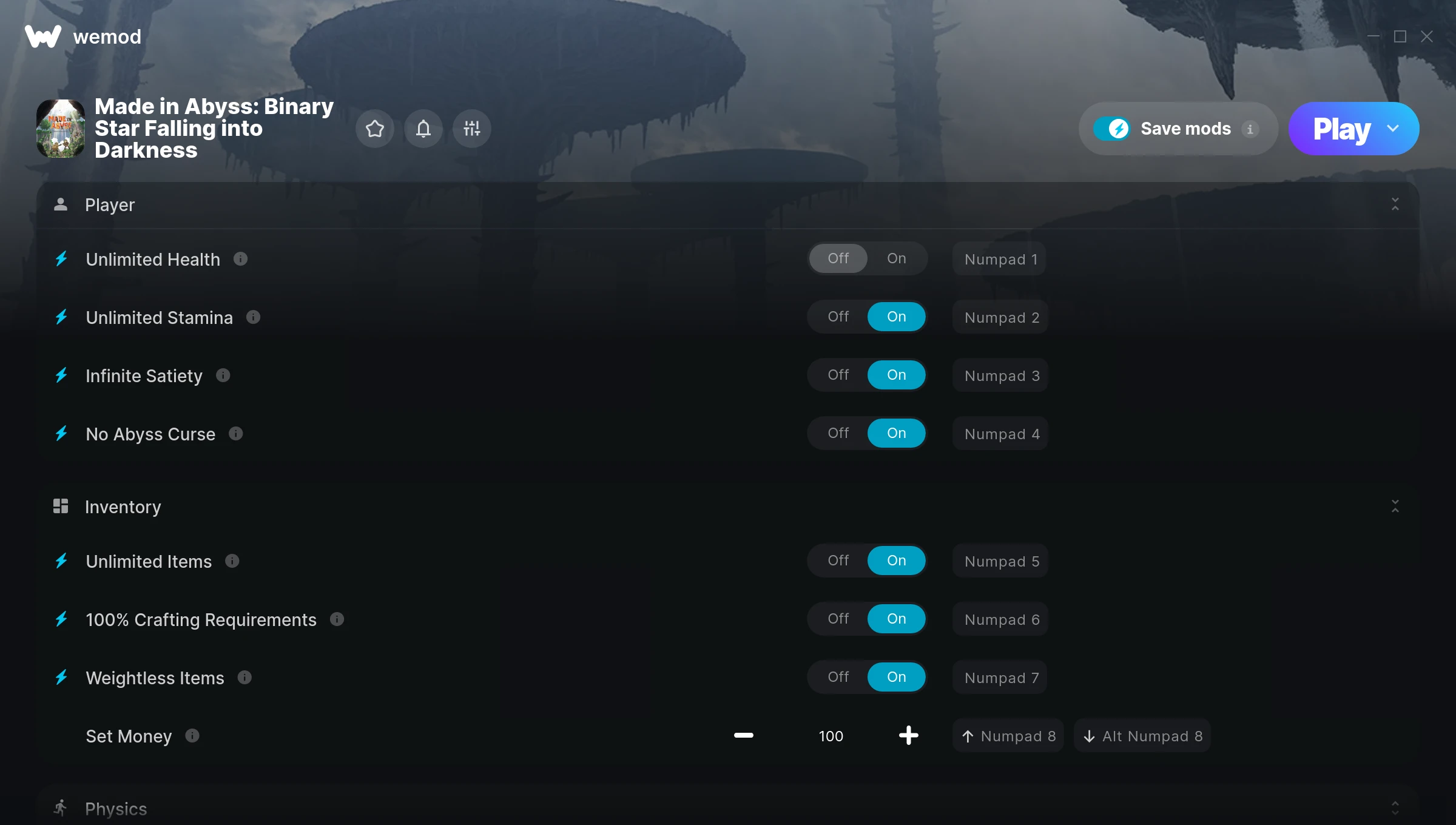 Made in Abyss: Binary Star Falling into Darkness Trainer screenshot