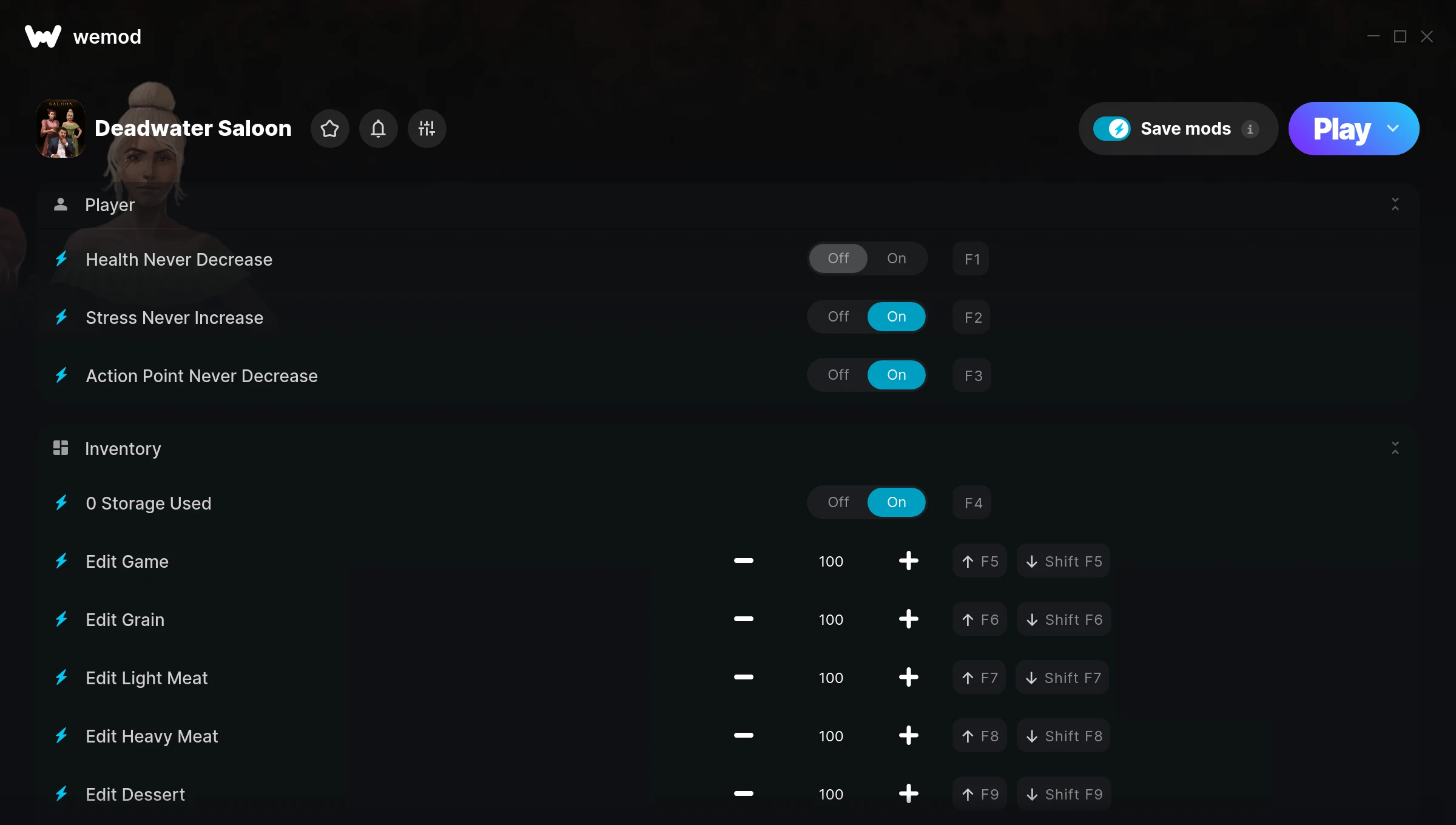Deadwater Saloon Trainer screenshot