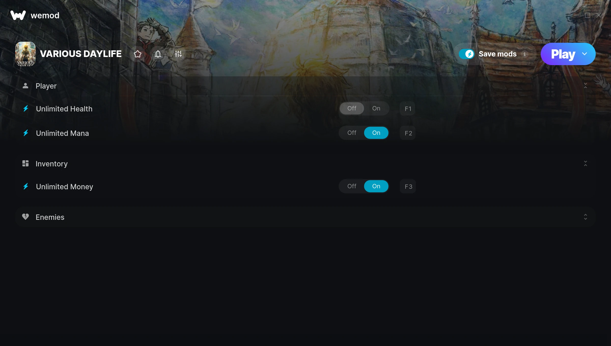 VARIOUS DAYLIFE Trainer screenshot