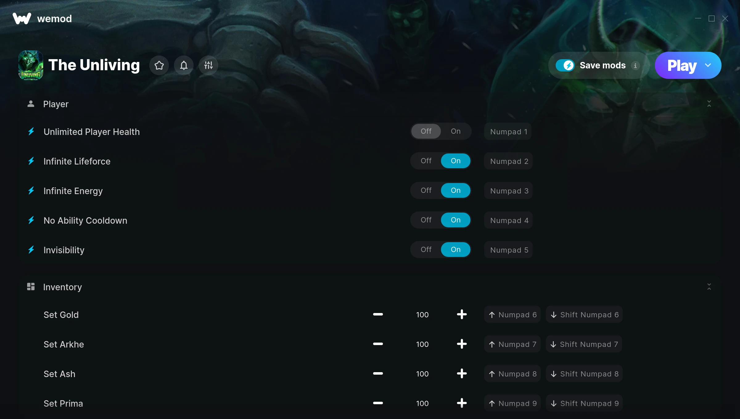 The Unliving Trainer screenshot