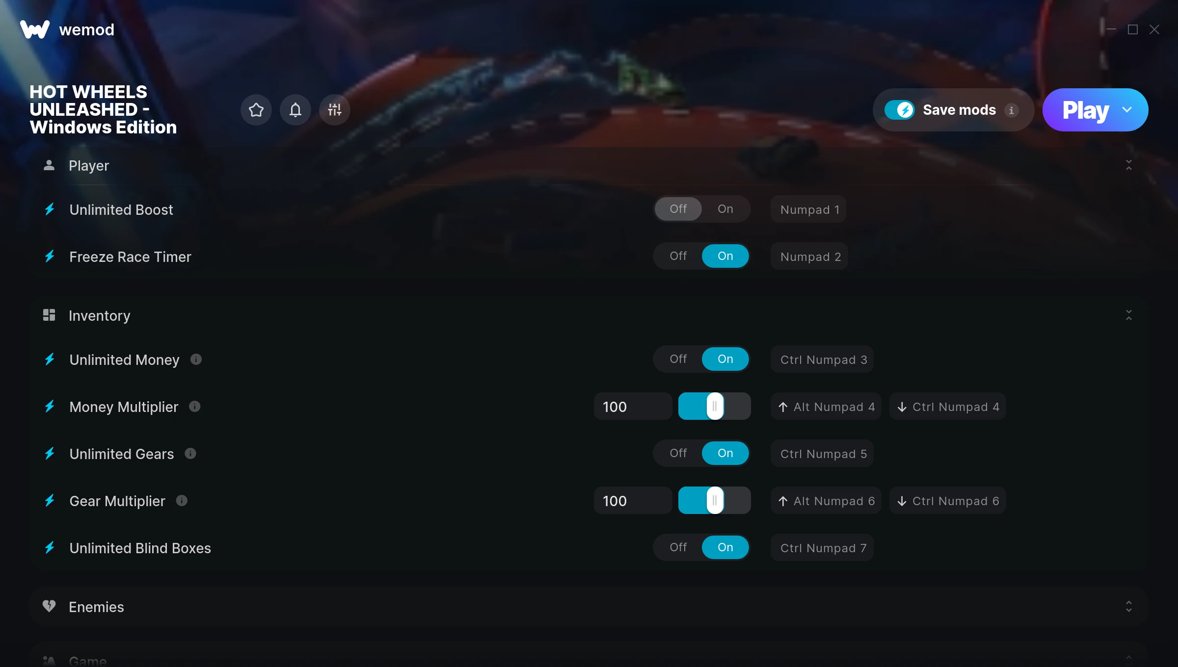HOT WHEELS UNLEASHED - Windows Edition Trainer screenshot