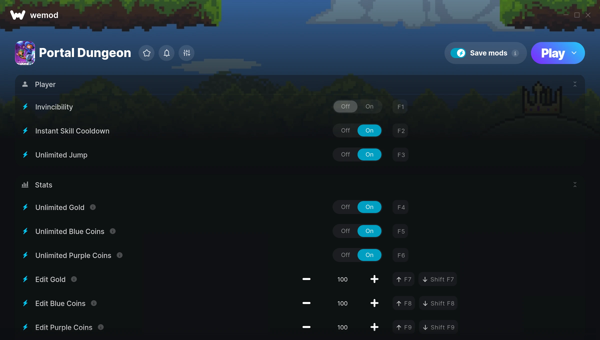 Portal Dungeon Trainer screenshot