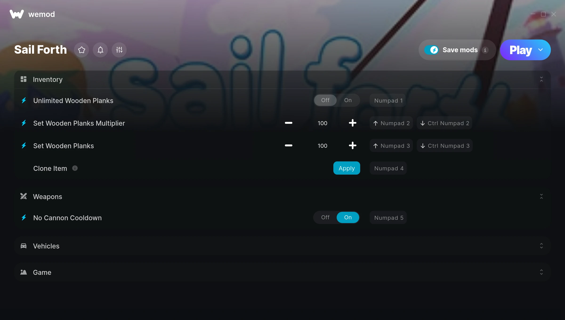 Sail Forth Trainer screenshot