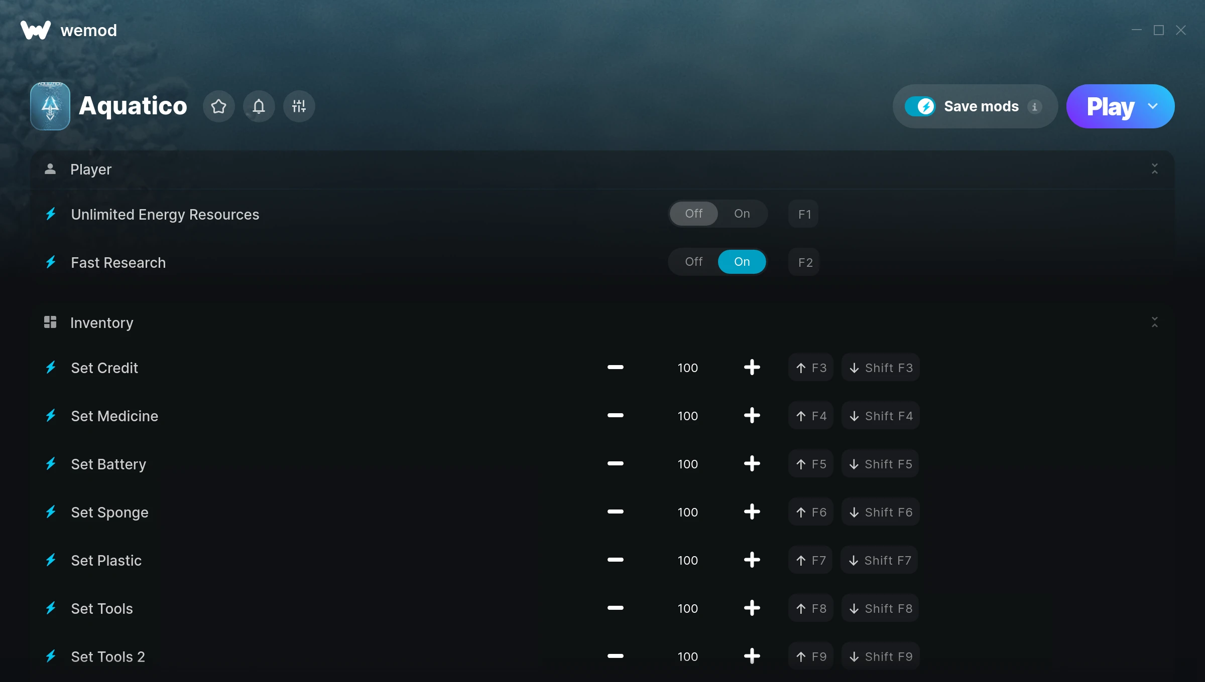 Aquatico Trainer screenshot