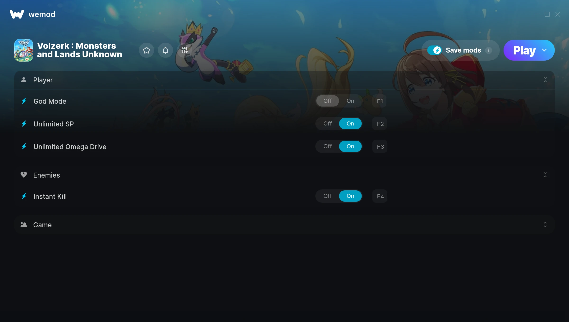 Volzerk : Monsters and Lands Unknown Trainer screenshot