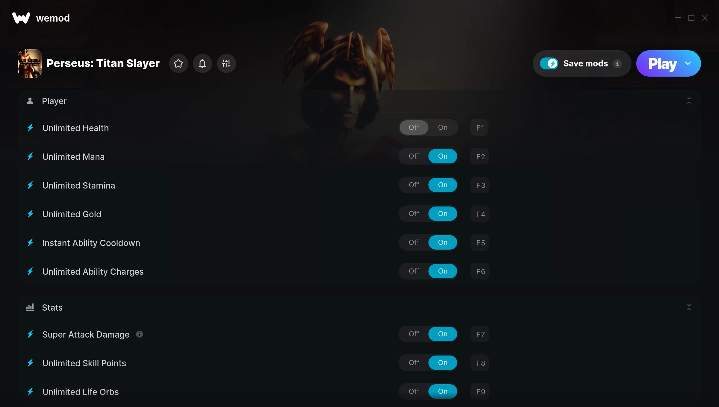 Perseus: Titan Slayer Trainer screenshot