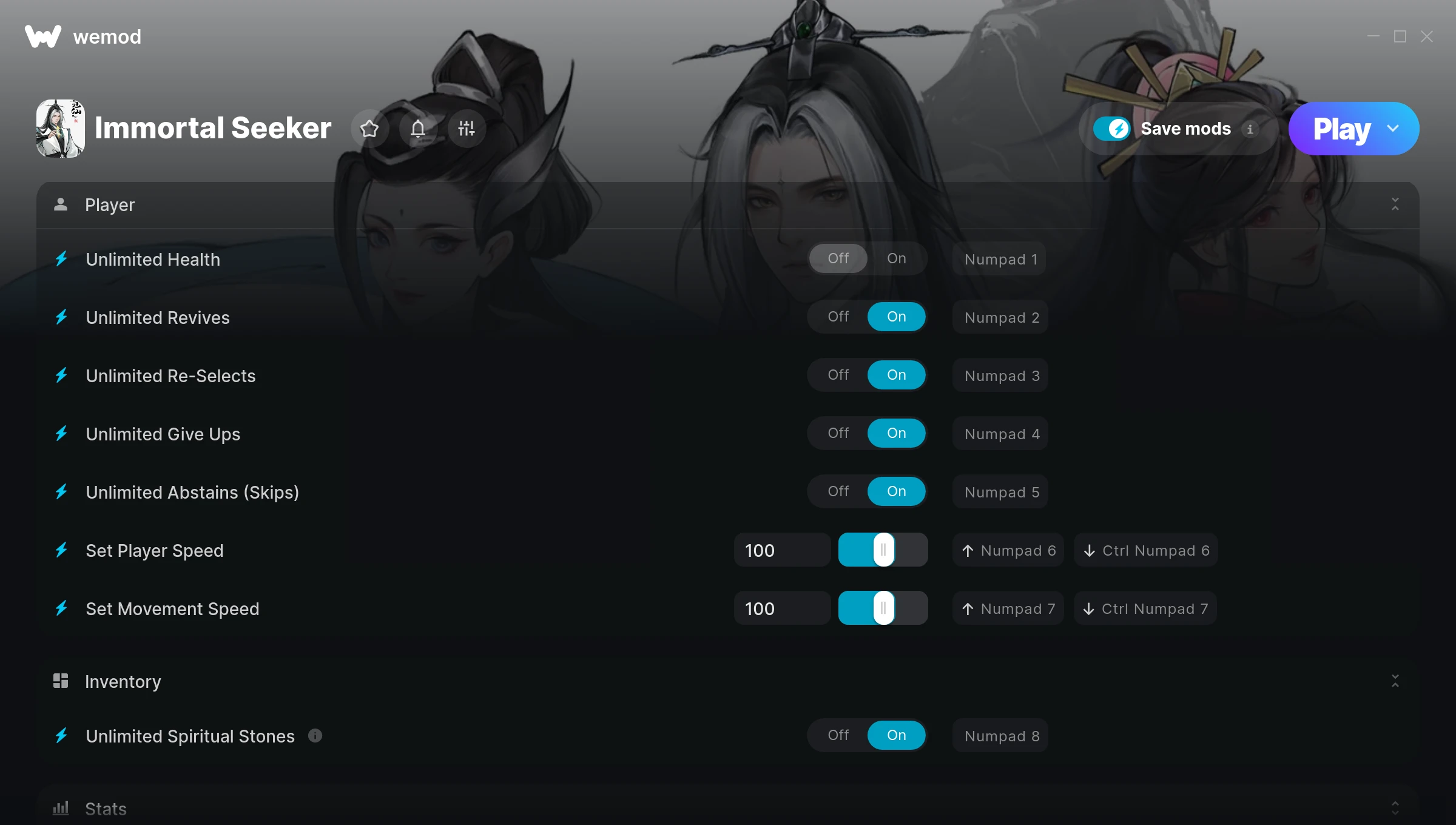 Immortal Seeker Trainer screenshot