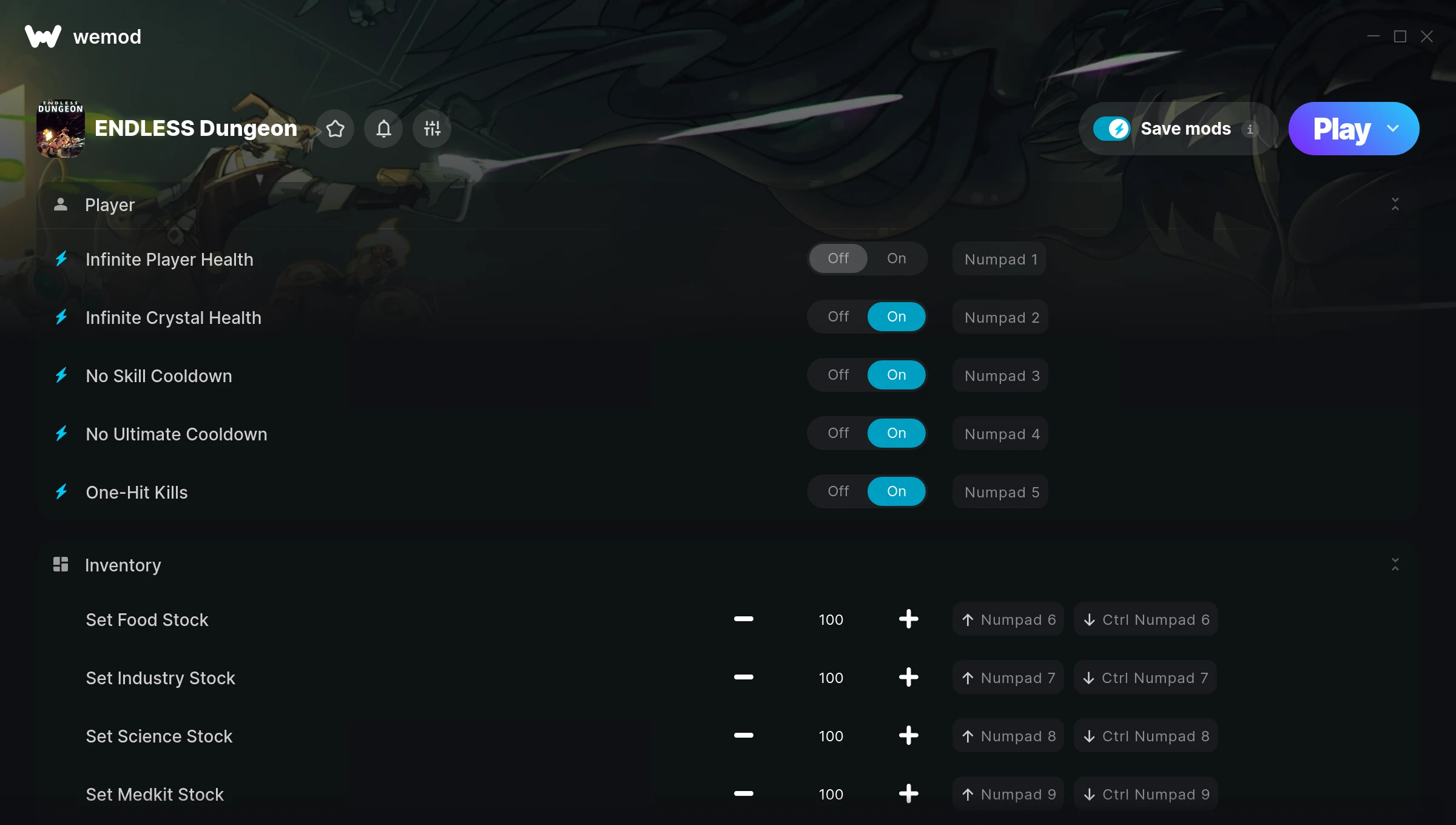 ENDLESS Dungeon Trainer screenshot