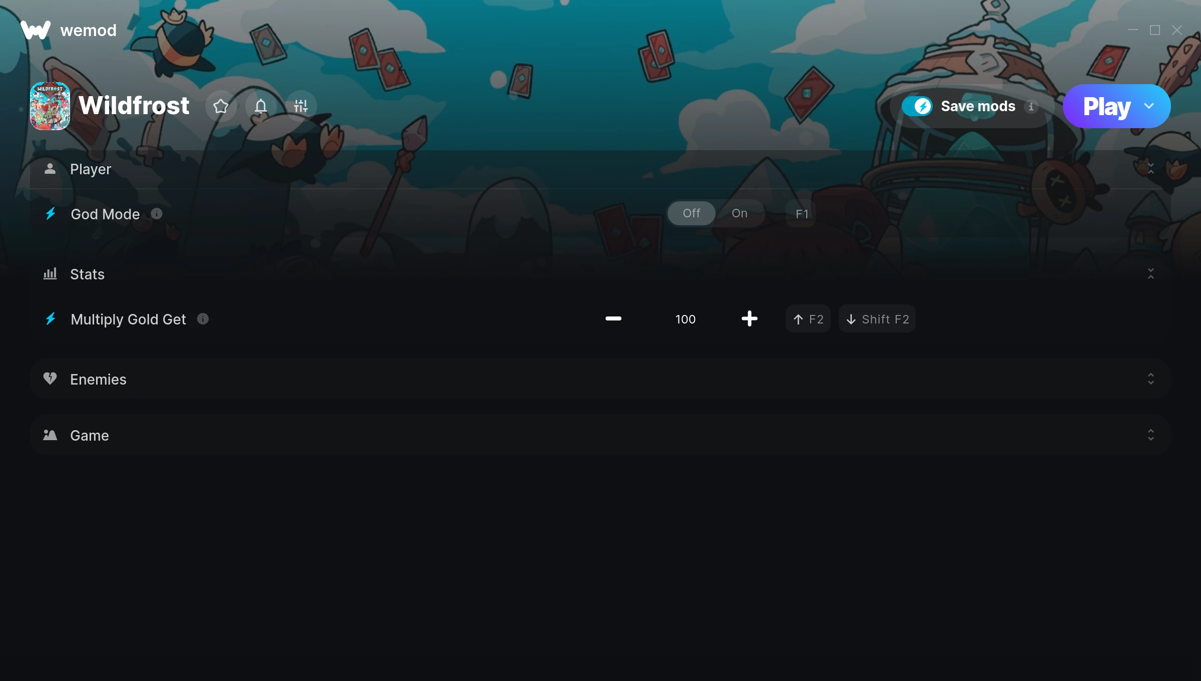 Wildfrost Trainer screenshot