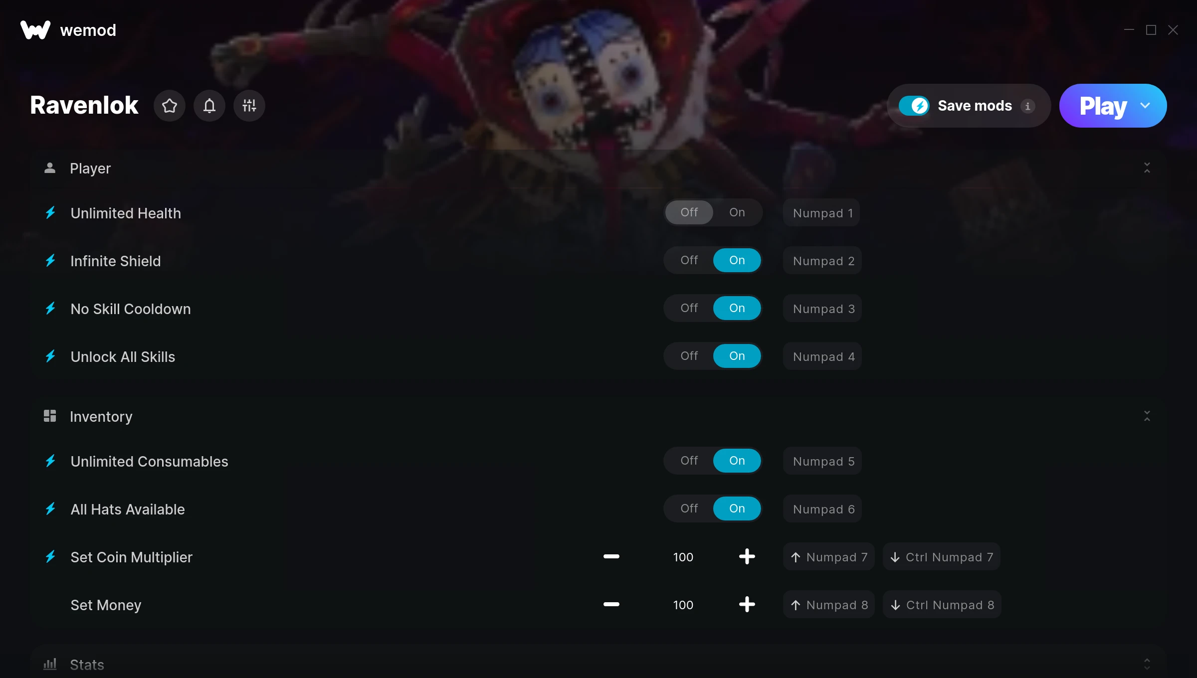 Ravenlok Trainer screenshot