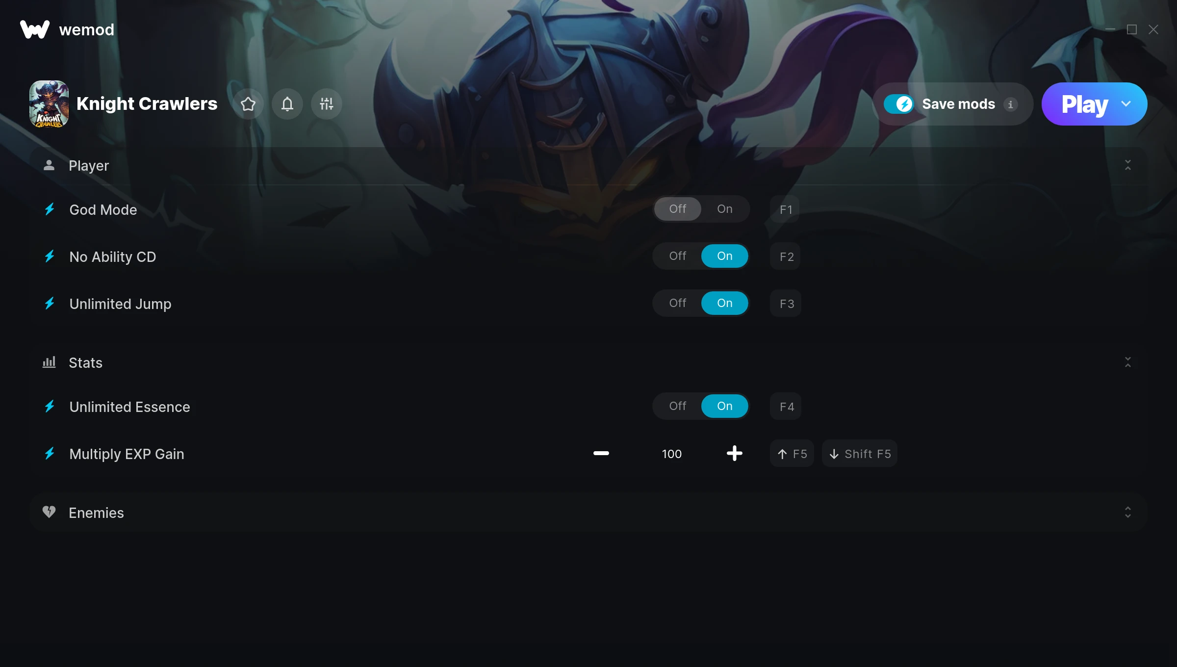 Knight Crawlers Trainer screenshot