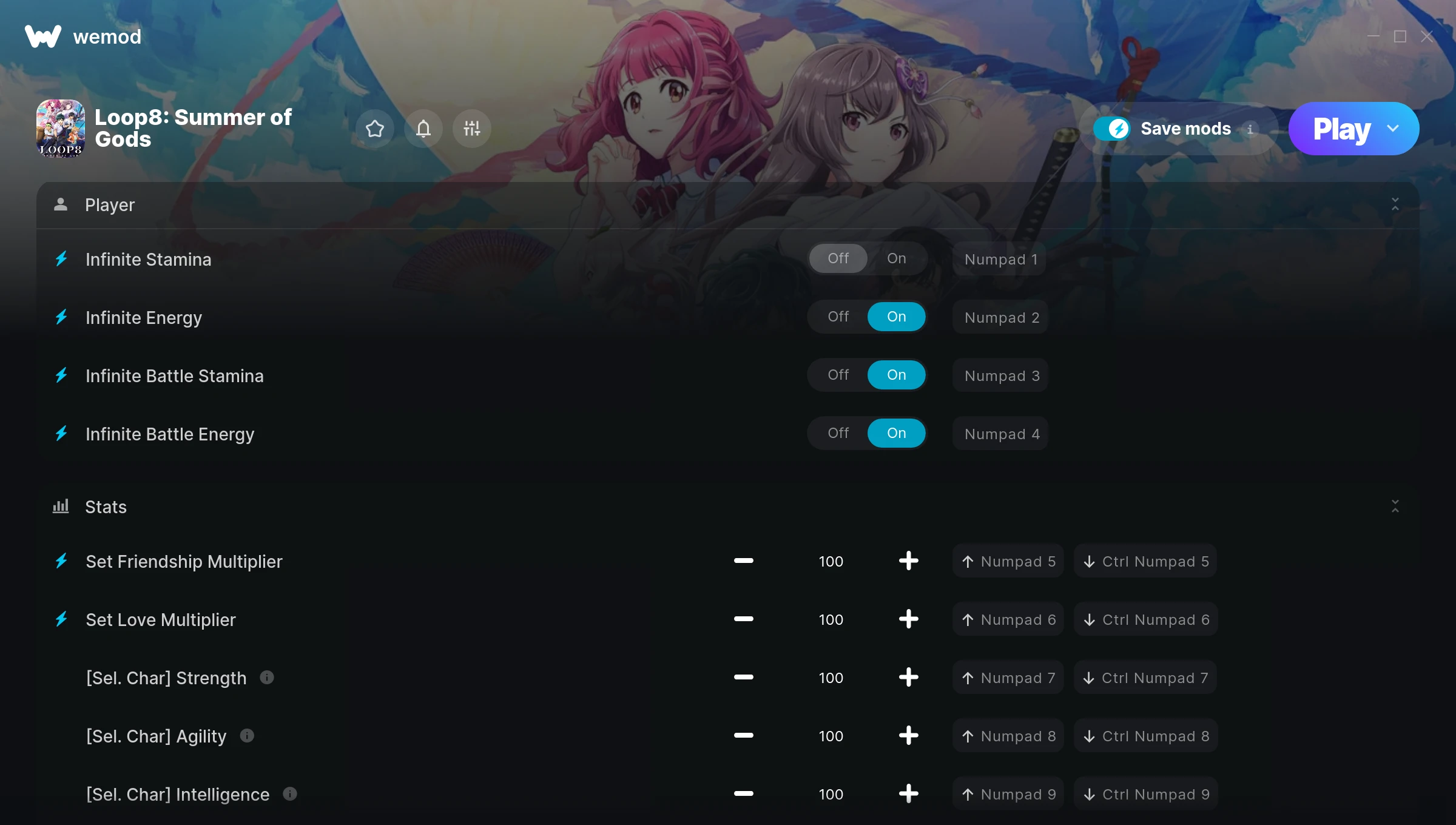Loop8: Summer of Gods Trainer screenshot