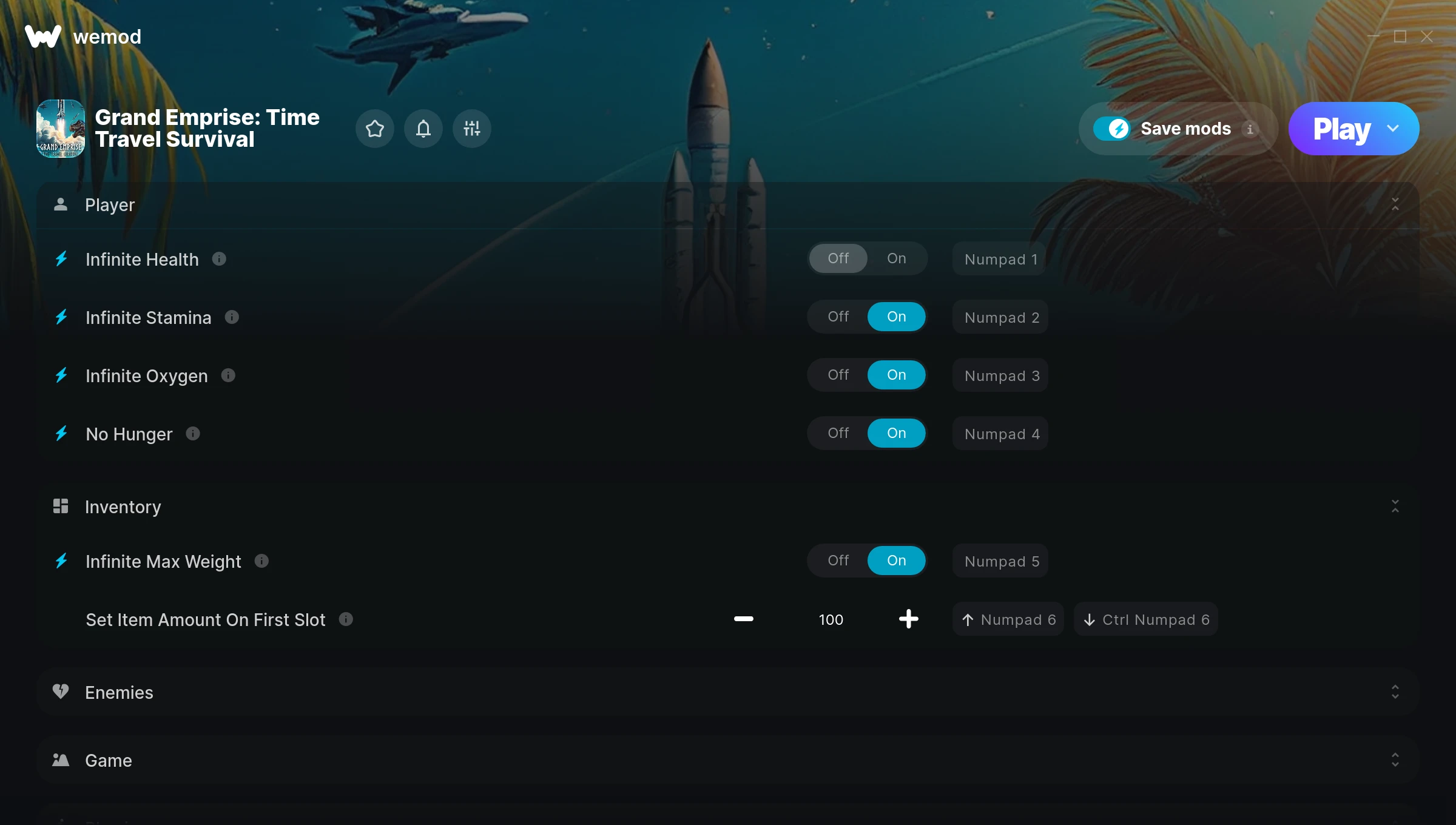 Grand Emprise: Time Travel Survival Trainer screenshot