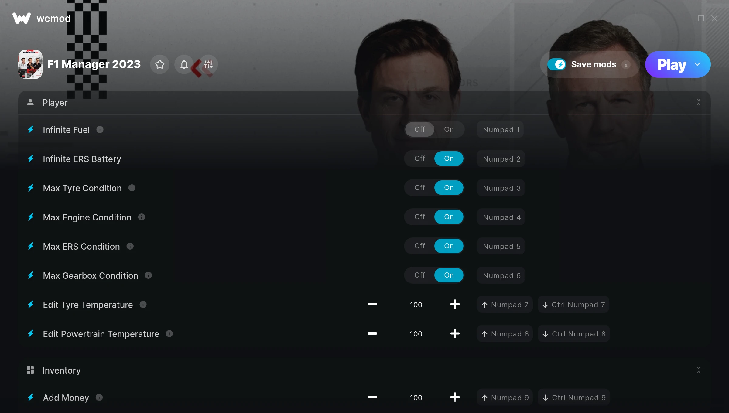 F1 Manager 2023 Trainer screenshot