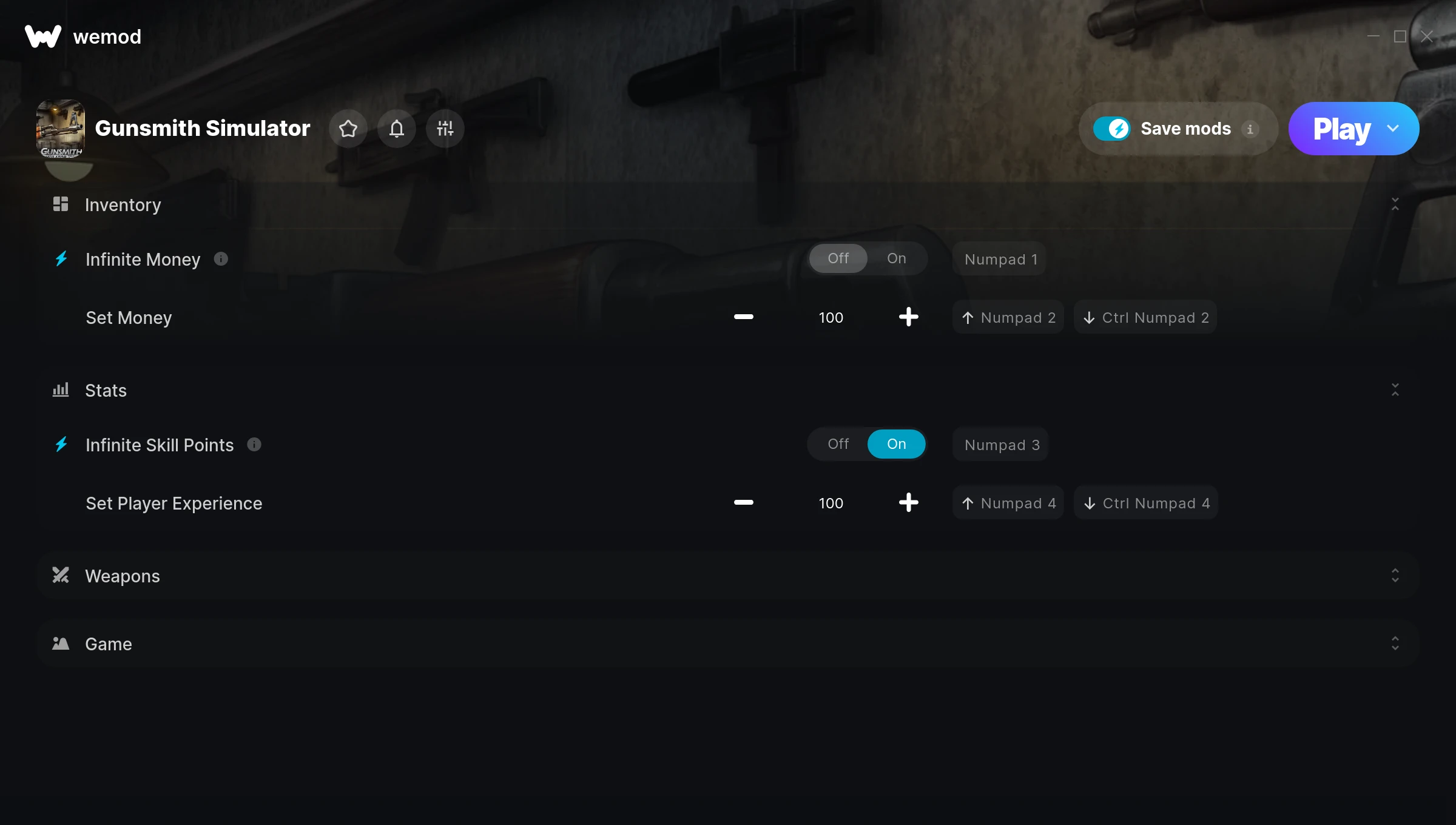 Gunsmith Simulator Trainer screenshot