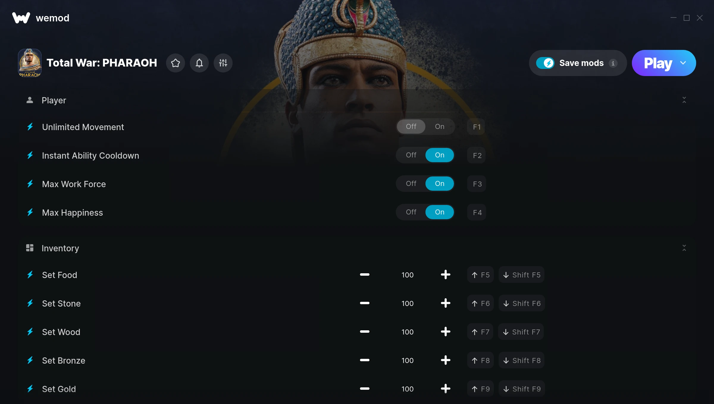 Total War: PHARAOH Trainer screenshot