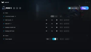 RIDE 5 Trainer screenshot
