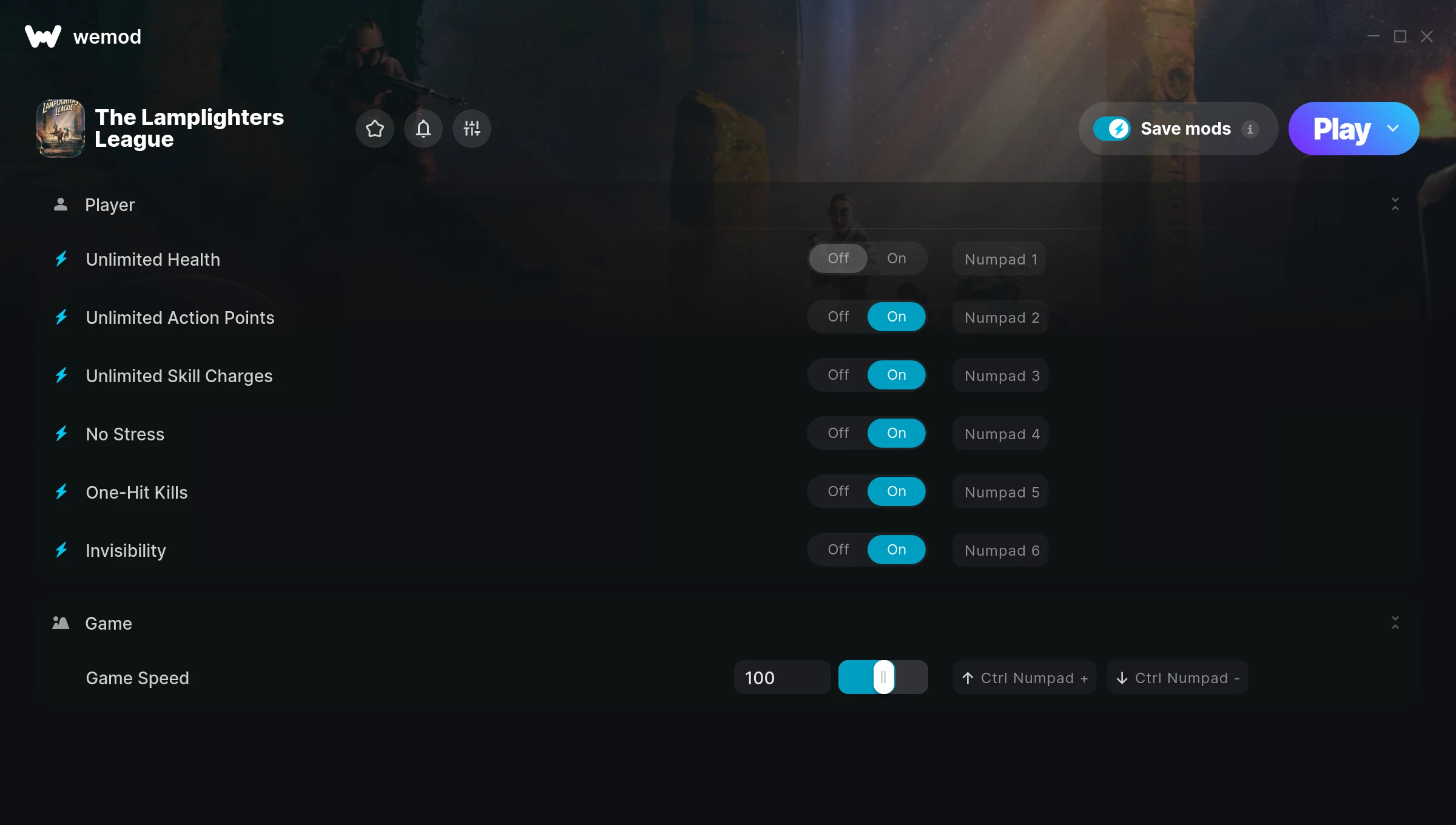 The Lamplighters League Trainer screenshot