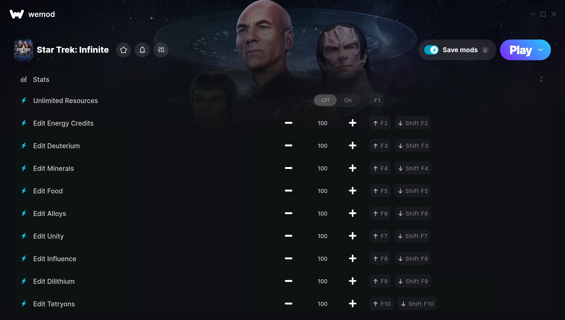 Star Trek: Infinite Trainer screenshot