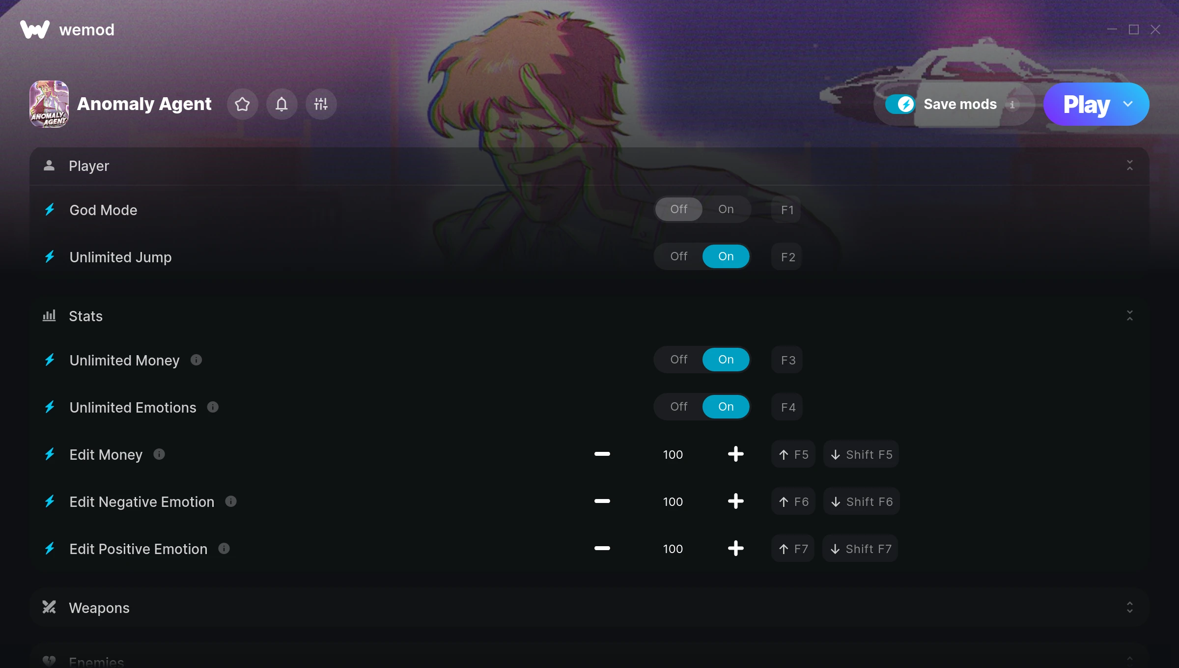 Anomaly Agent Trainer screenshot
